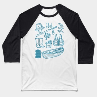 Fishing Time Baseball T-Shirt